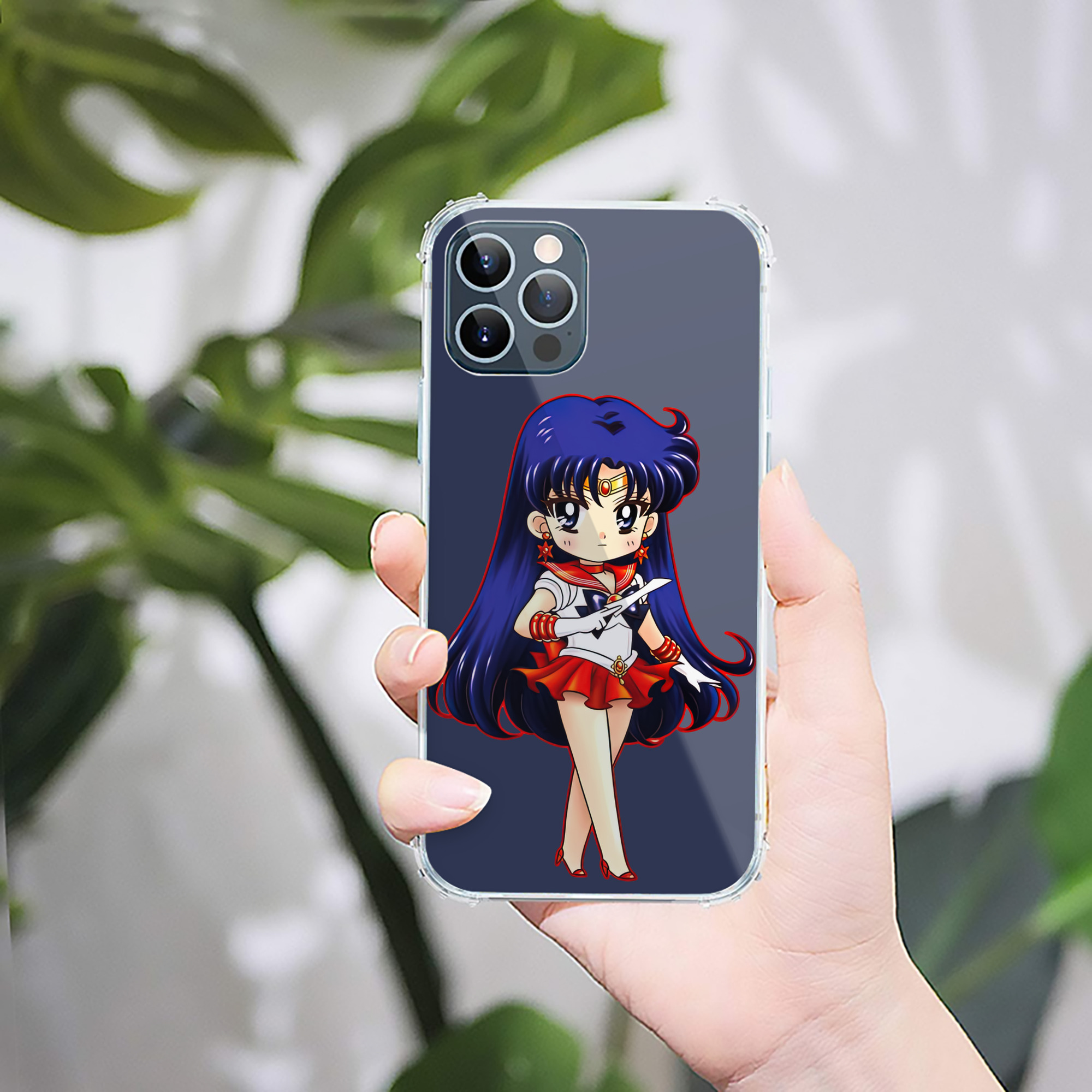 （画像用） 美少女戦士セーラームーン 火野レイ ひの レイ Sailor Moon Hino Rei （セーラーマーズ,Sailor Mars） 【iPhone 12シリーズ対応】透明スマホケース（クリアソフトケース）